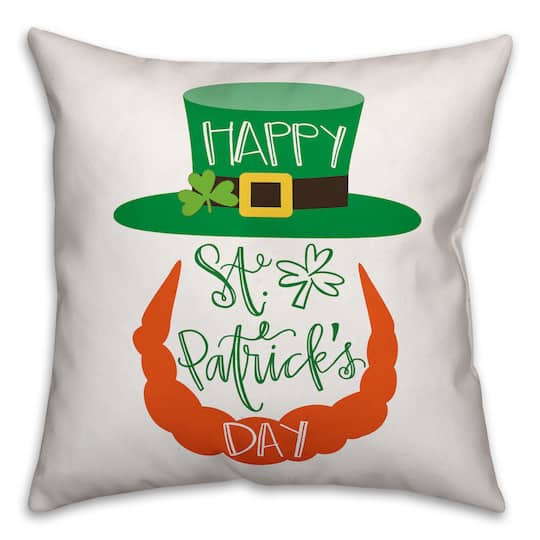 Happy St. Patrick's Day Leprechaun Throw Pillow